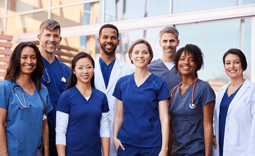 Hospital Workers Outside of Hospital Homepage 