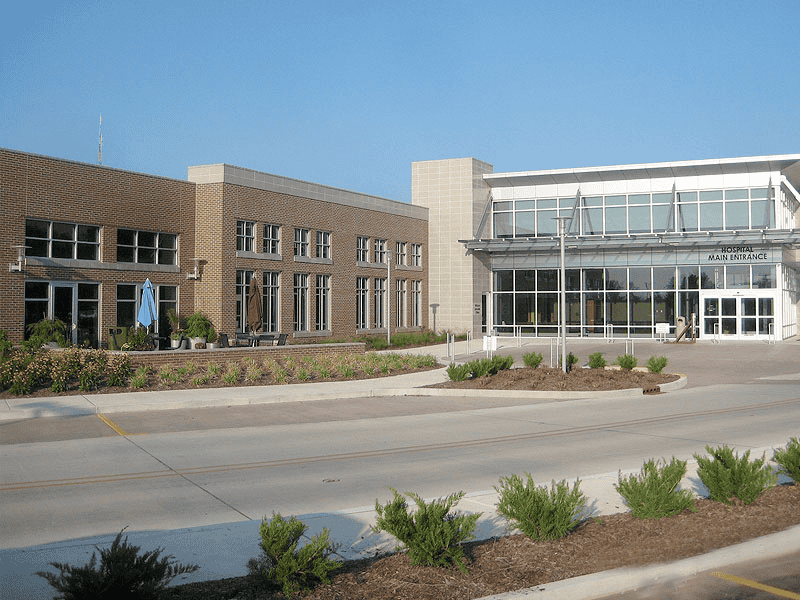 Main Hospital Exterior Showing Specialty Clinic Entrance